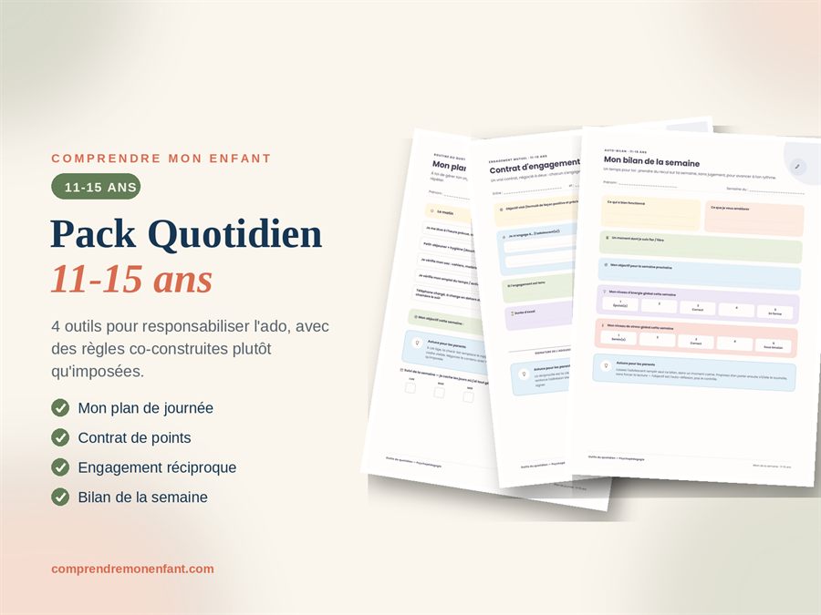 Pack Quotidien 11-15 ans