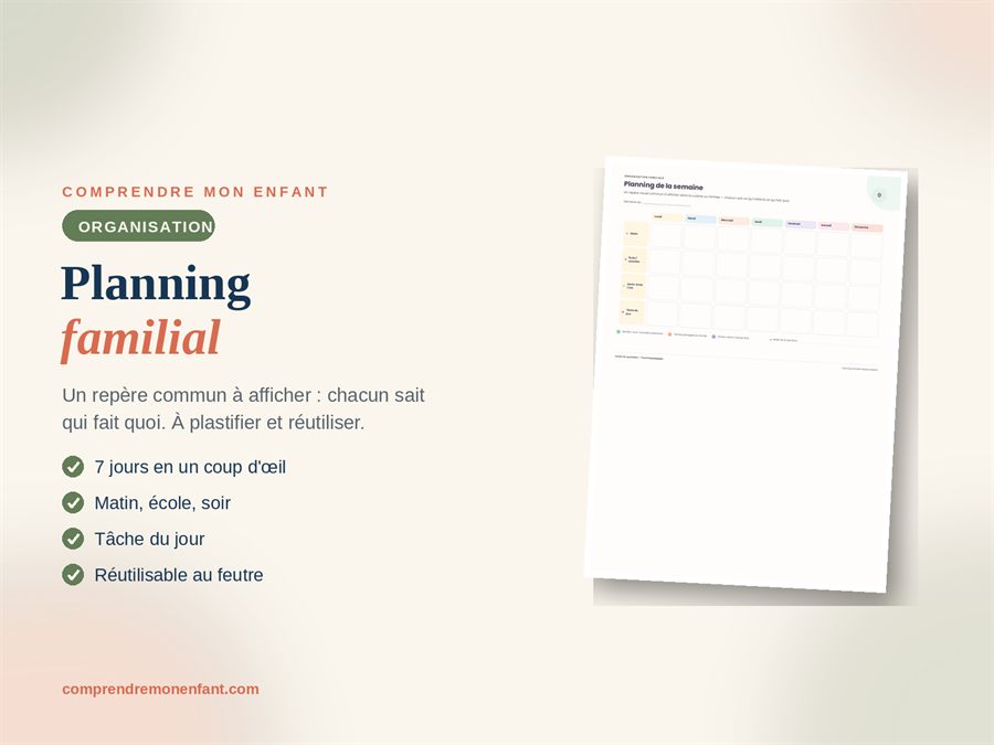 Planning familial hebdomadaire